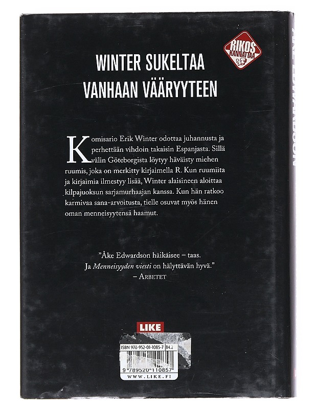 Menneisyyden viesti - Edwardson, Åke - Kaunokirjallisuus - 10105552052 - 1