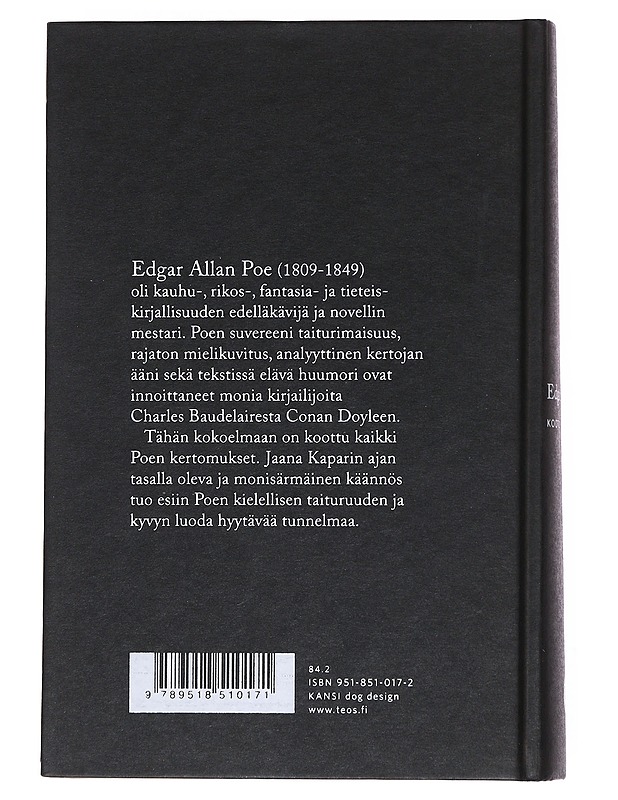 Kootut kertomukset - Poe, Edgar Allan - Romaanit ja novellit - 10105552098 - 1