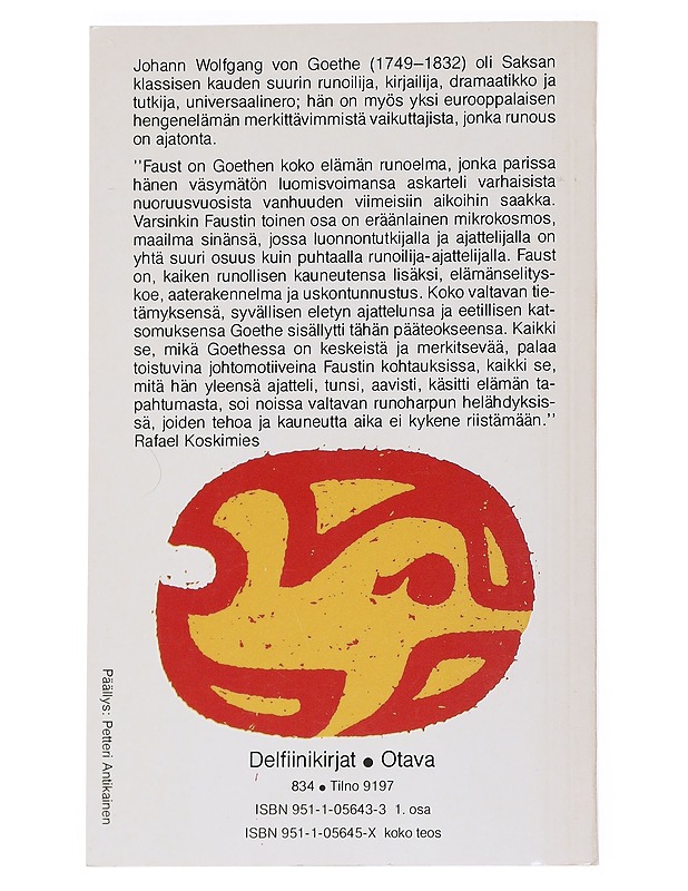 Faust 1 & 2, Murhenäytelmän osat - Goethe, Johann Wolfgang von - Romaanit ja novellit - 10105552144 - 2
