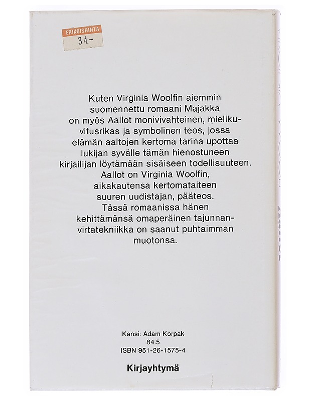 Aallot - Woolf, Virginia - Romaanit ja novellit - 10105552177 - 1