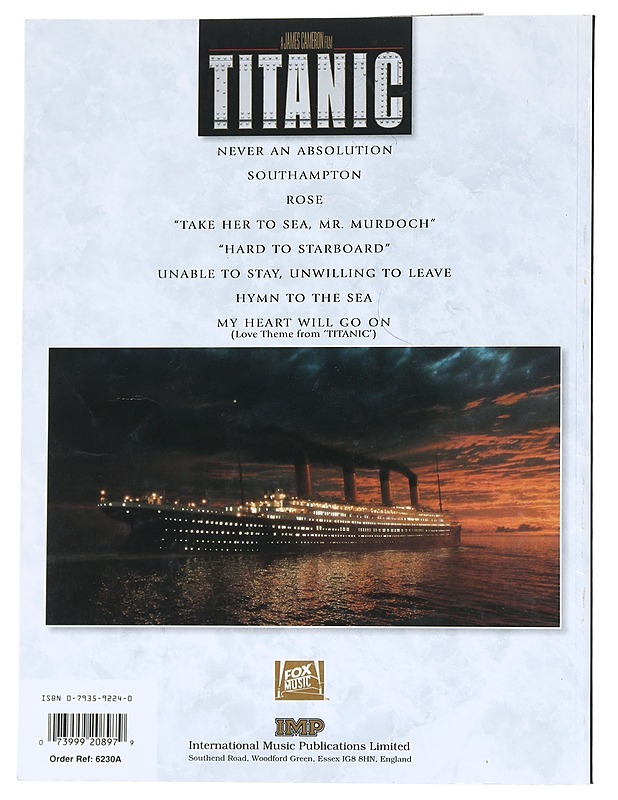 Titanic: Piano collections - Musiikki- ja elokuvakirjat - 10105552205 - 1