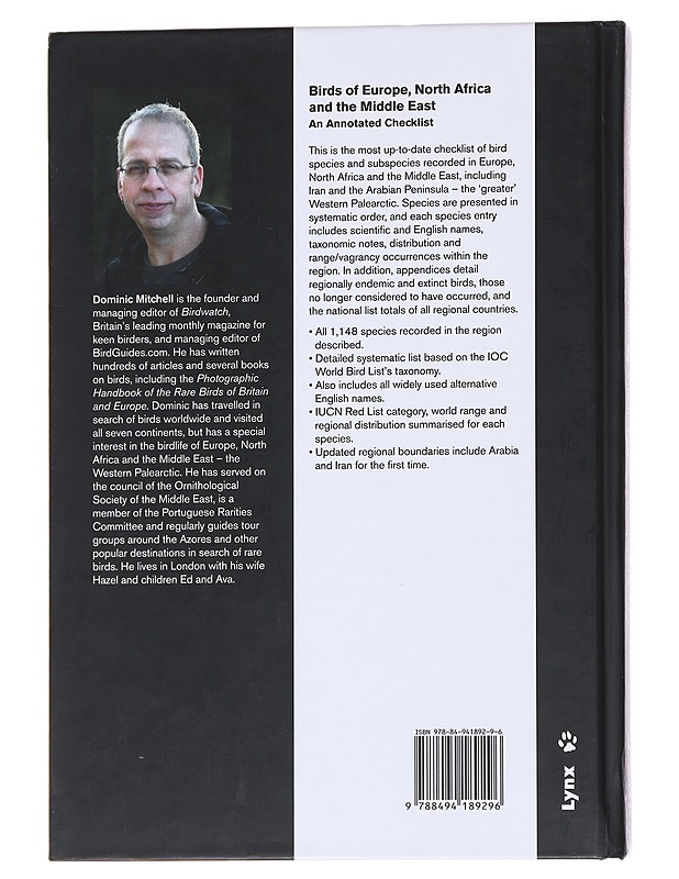 Birds of Europe, North America and the Middle East -Dominic Mitchell - Tietokirjat - 10105552261 - 1