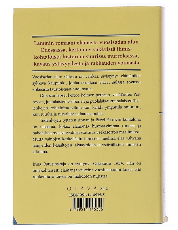 Odessan lapset - Ratusinskaja, Irina - Historiakirjat - 10105552272 - 1