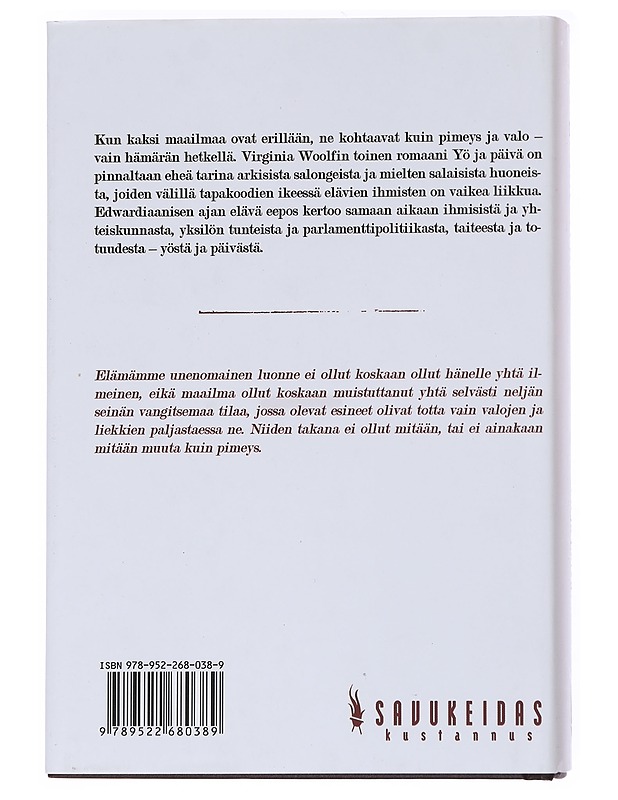 Yö ja päivä - Woolf, Virginia - Romaanit ja novellit - 10105552273 - 1