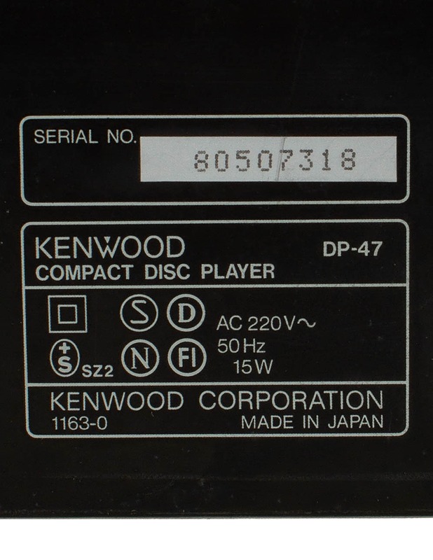 KENWOOD DP-47 CD-soitin - Viihde-elektroniikka - 10105552280 - 3