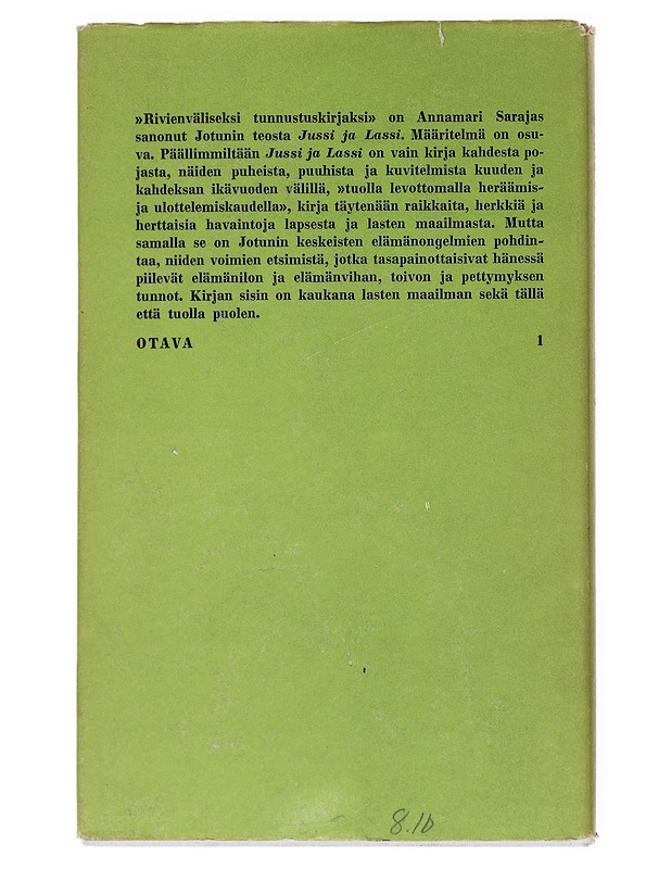 Jussi ja Lassi -Jotuni, Maria - Romaanit ja novellit - 10105552412 - 1