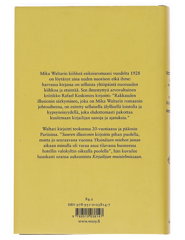 Suuri illusioni - Mika Waltari - Romaanit ja novellit - 10105552546 - 1