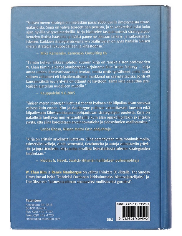 Sinisen meren strategia - Kim, W. Chan - Historiakirjat - 10105552571 - 1