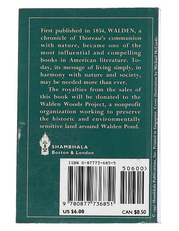 Walden: Or, Life in The Woods - Henry David Thoreau - Romaanit ja novellit - 10105552643 - 1