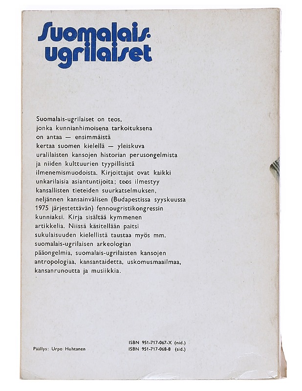Suomalais-ugrilaiset - Hajdú, Péter - Historiakirjat - 10105552751 - 1