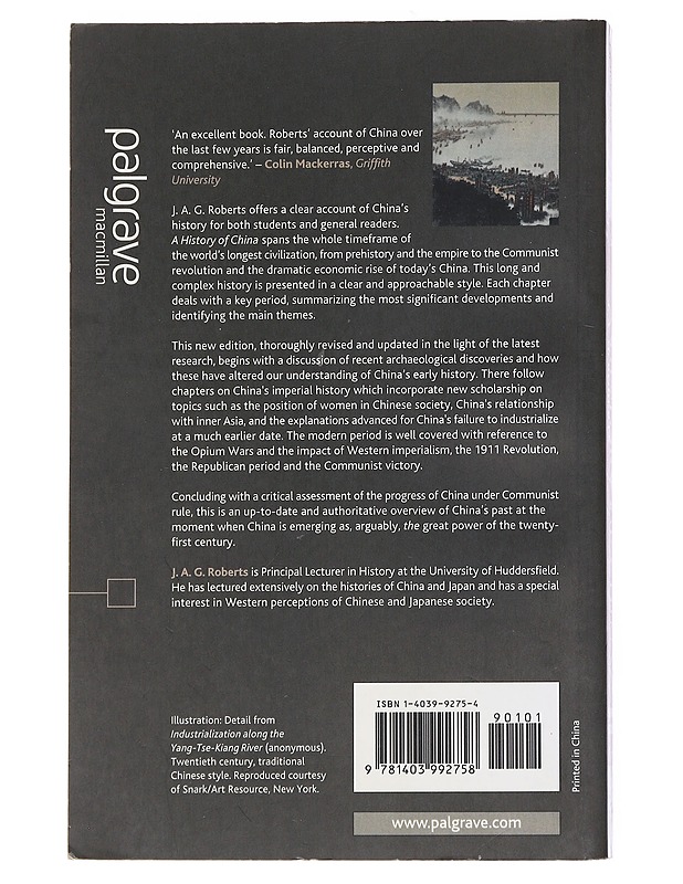 A history of China - J. A. G. Roberts - Historiakirjat - 10105552791 - 1