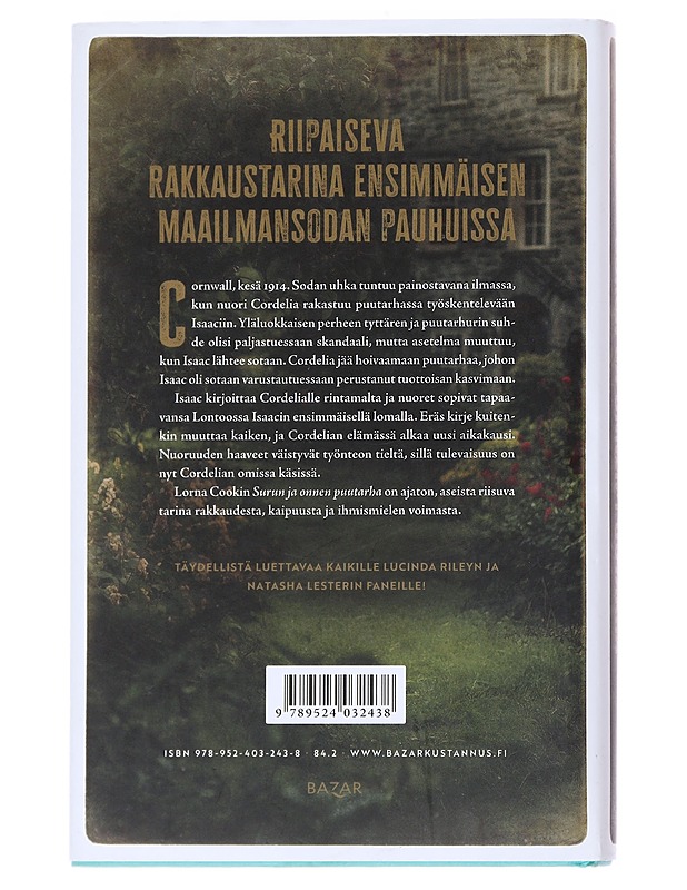 Surun ja onnen puutarha - Cook, Lorna - Kaunokirjallisuus - 10105552878 - 1