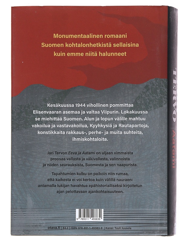 Eeva ja Aatami : epähistoriallinen romaani - Jari Tervo - Kaunokirjallisuus - 10105552939 - 1