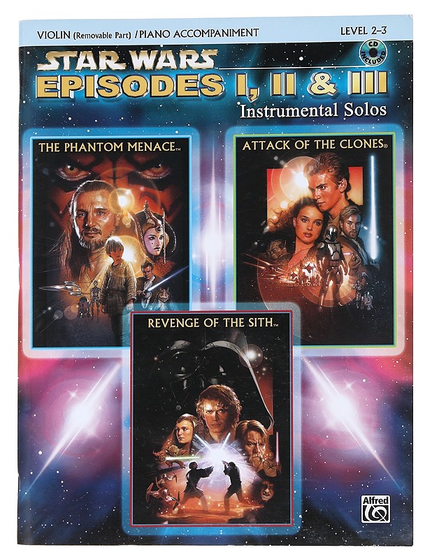 Star Wars, episodes I, II & III instrumental solos Violin / piano accompaniment : level 2-3 - Williams, John - Tietokirjat ja oppaat - 10105552957 - 0