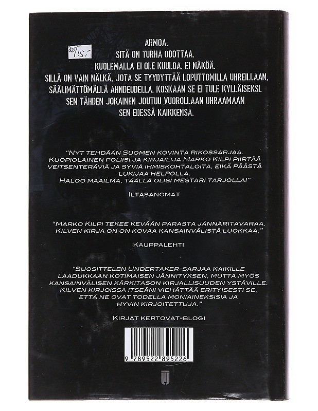 Undertaker : kuolemanlaakso - Marko Kilpi - Jännitys ja dekkarit - 10105552967 - 1