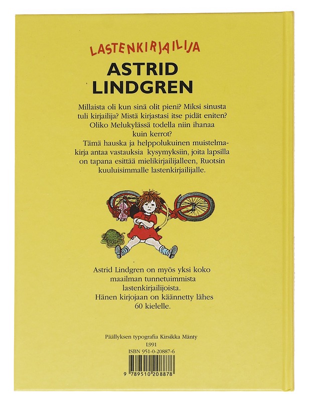 Astrid Lindgren: Lastenkirjailija - Kerstin Ljunggren - Lastenkirjat - 10105553101 - 1