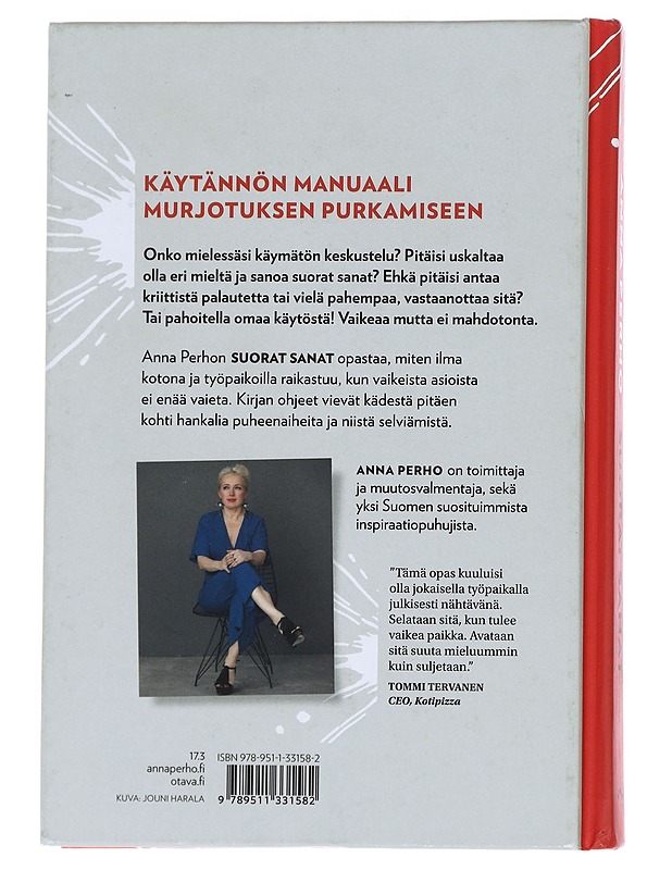 Suorat sanat : Miten puhun asioista, joista mieluiten vaikenisin? -  Perho, Anna - Tietokirjat ja oppaat - 10105553201 - 1