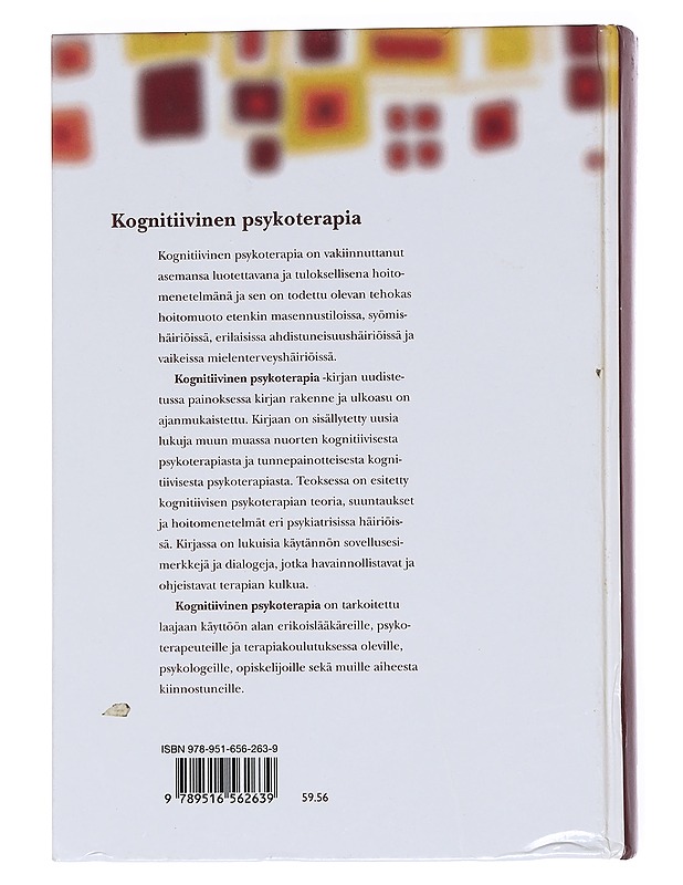Kognitiivinen psykoterapia - Anttonen, Seppo - Historiakirjat - 10105553316 - 1