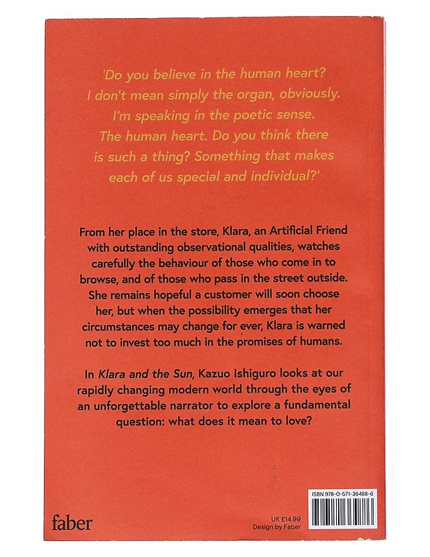 Klara and the sun - Kazuo Ishiguro - Fantasia- ja scifi - 10105553358 - 1