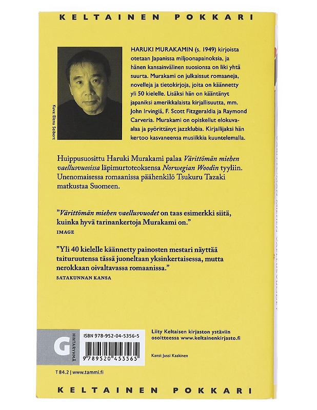 Värittömän miehen vaellusvuodet - Murakami, Haruki - Romaanit ja novellit - 10105553368 - 1