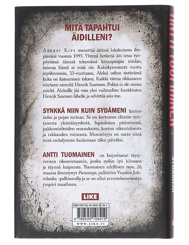 Synkkä niin kuin sydämeni - Antti Tuomainen - Jännitys ja dekkarit - 10105553416 - 1