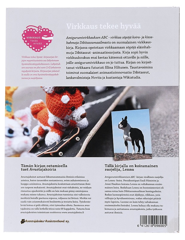 Amigurumivirkkauksen ABC : söpöjä koira- ja kissahahmoja Dibitassumaailmasta - Elina Hiltunen - Harrastekirjat - 10105553459 - 1