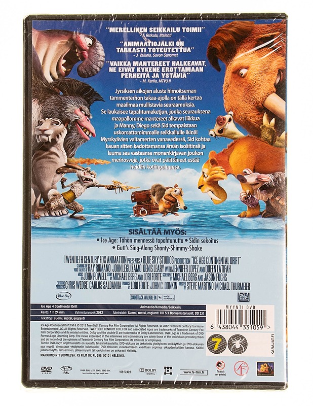 Ice age 4 : Mannerten mullistus - DVD - DVD-elokuvat - 10105553488 - 1