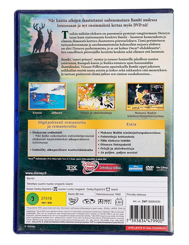 Disney : Bambi - DVD - DVD-elokuvat - 10105553497 - 1