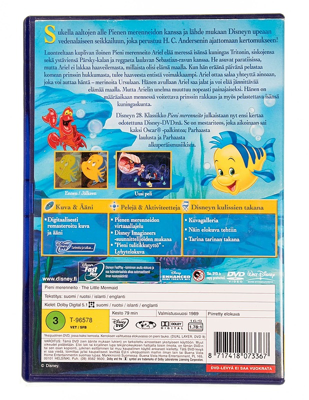 Disney : Pieni merenneito - DVD - DVD-elokuvat - 10105553514 - 1