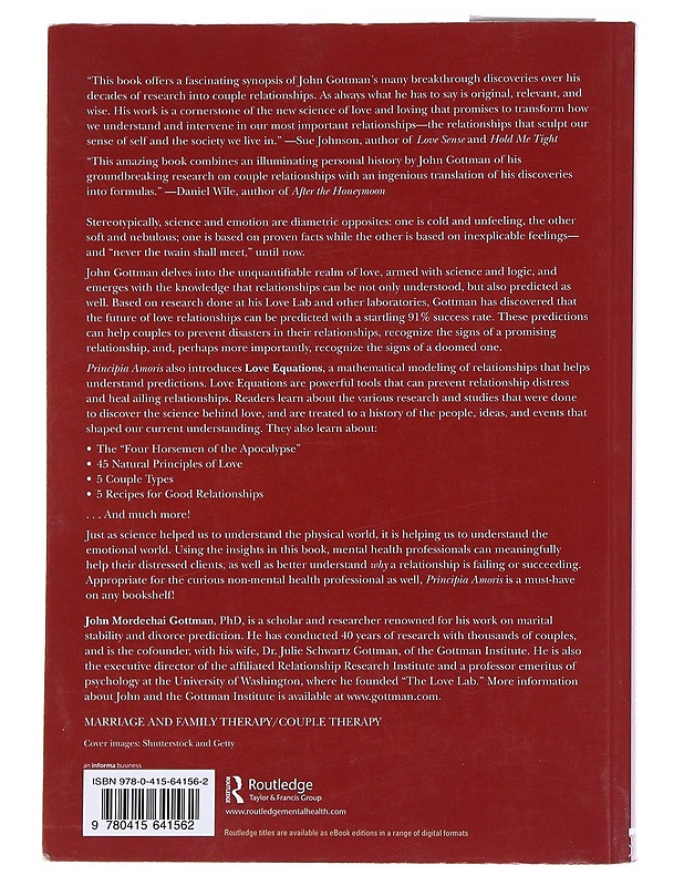 Principia amoris : the new science of love - Gottman, John Mordechai - Tietokirjat ja oppaat - 10105553537 - 1