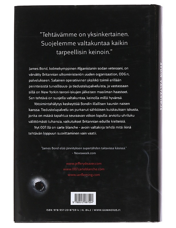 Carte blanche / avoin valtakirja - Deaver, Jeffery - Jännitys ja dekkarit - 10105553543 - 1