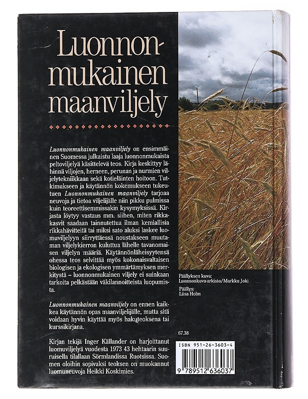 Luonnonmukainen maanviljely - Källander, Inger - Tietokirjat ja oppaat - 10105553743 - 1