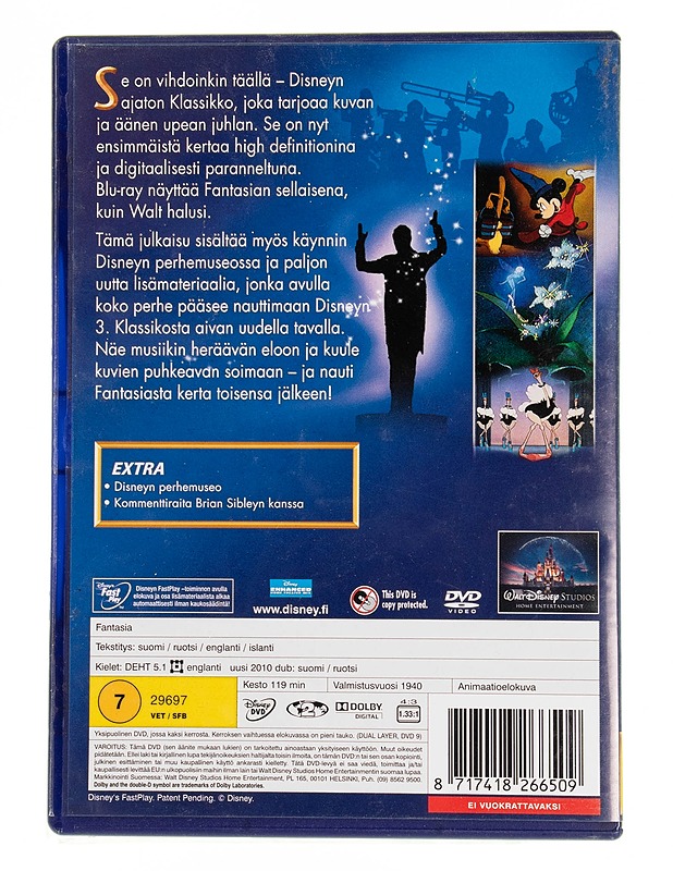 Disney : Fantasia The orginal classic - DVD - DVD-elokuvat - 10105553756 - 1