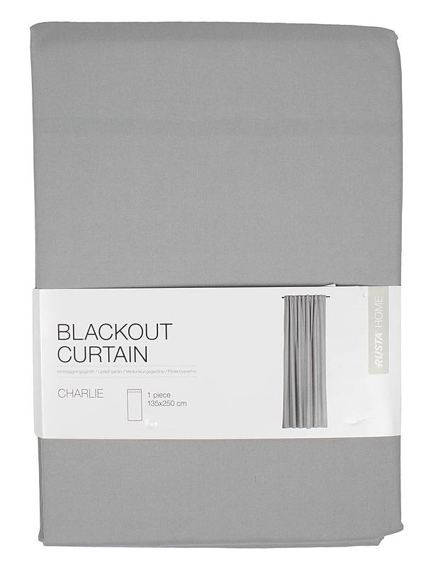 RUSTA HOME Charlie pimennysverho, 135x250 cm - Verhot ja kapat - 10105553840 - 0