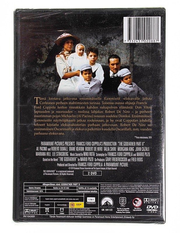 Kummisetä : osa II - DVD - DVD-elokuvat - 10105553839 - 1
