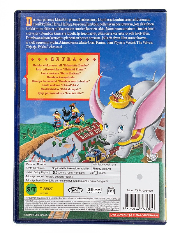 Disney : Dumbo - DVD - DVD-elokuvat - 10105553925 - 1