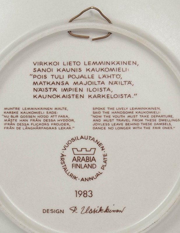 ARABIA Kalevala 1983 vuosilautanen - Designsuosikit - 10105553943 - 2