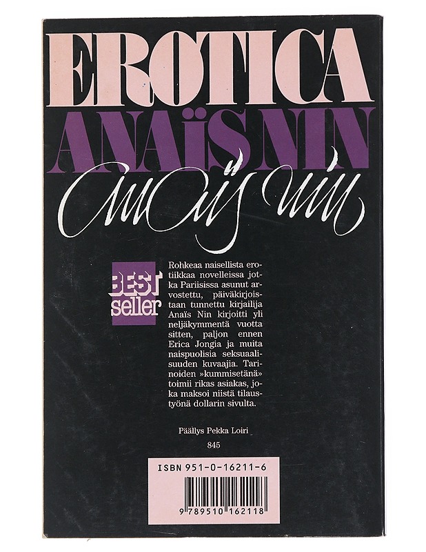 Erotica - Nin, Anaïs - Romaanit ja novellit - 10105553958 - 1