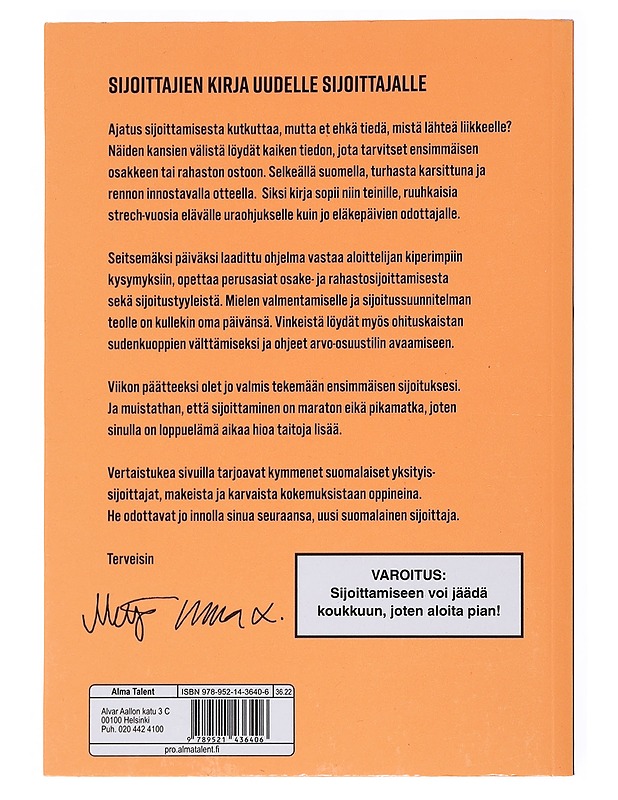Sijoittajaksi 7 päivässä - Merja Mähkä - Tietokirjat ja oppaat - 10105553979 - 1