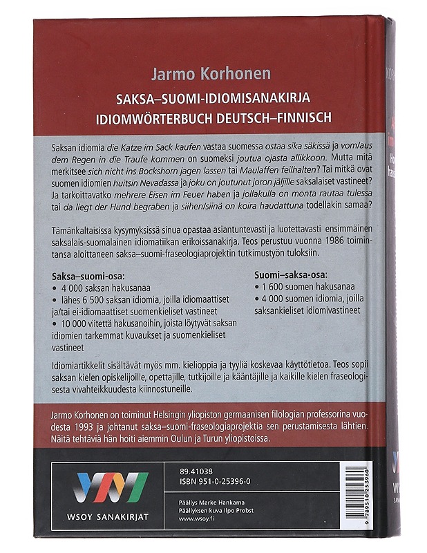 Alles im Griff = Homma hanskassa : saksa-suomi-idiomisanakirja = Idiomwörterbuch Deutsch-Finnisch - Korhonen, Jarmo - Matkaoppaat ja sanakirjat - 10105554014 - 1