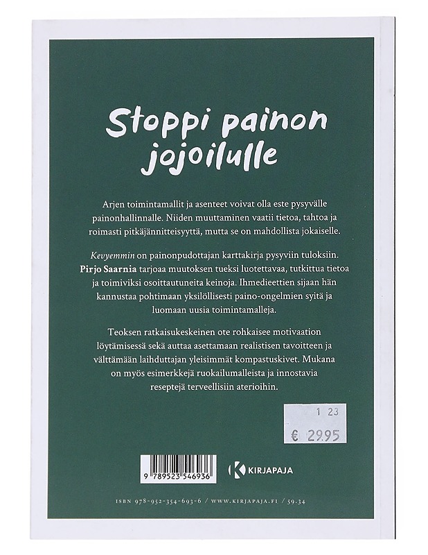 Kevyemmin : Ratkaisu pysyvään painonhallintaan - Saarnia, Pirjo - Tietokirjat ja oppaat - 10105554038 - 1