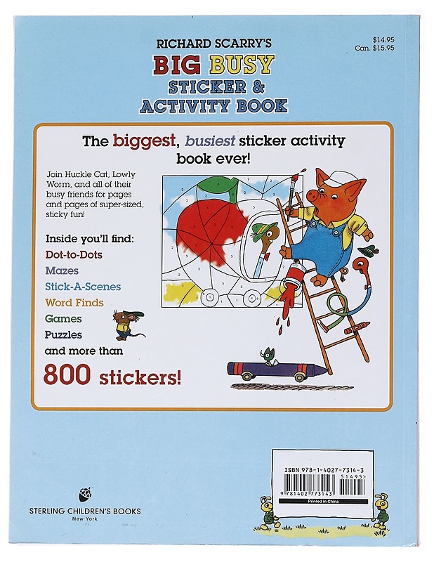 Richard Scarry's Big Busy Sticker & Activity Book - Lastenkirjat - 10105554091 - 1