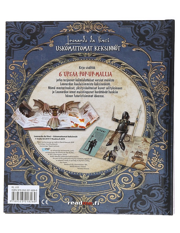 Leonardo da Vinci / uskomattomat keksinnöt - Hawcock, David - Lastenkirjat - 10105554162 - 1