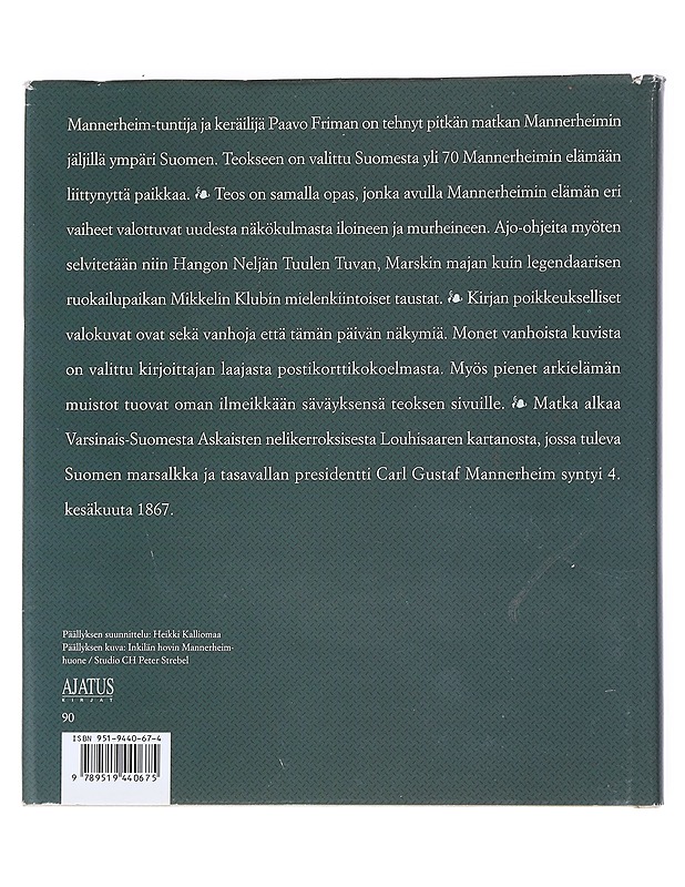 Mannerheim Matkassa -Paavo Friman - Historiakirjat - 10105554192 - 1