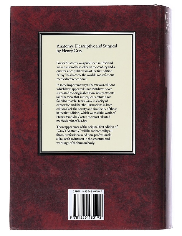 Anatomy : descriptive and surgical - Gray, Henry - Tietokirjat ja oppaat - 10105554225 - 1