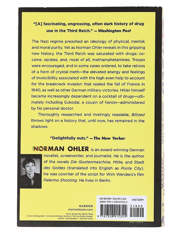 Blitzed: Drugs in the Third Reich - Norman Ohler - Historiakirjat - 10105554231 - 1