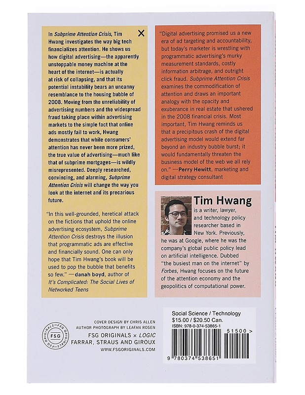 Subprime attention crisis - Tim Hwang - Tietokirjat ja oppaat - 10105554260 - 1