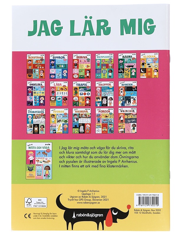 Jag Lär mig Mätä och Väga - Raben & Sjögren - Lastenkirjat - 10105554257 - 1
