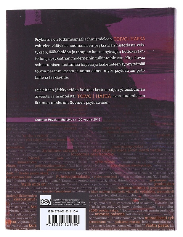 Toivo | häpeä : psykiatria modernissa Suomessa - Antti Parpola - Historiakirjat - 10105554298 - 1
