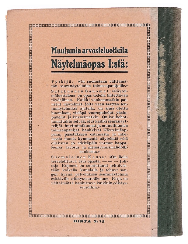 Näytelmäopas II - Kojonen , Roope (toim.)  - Tietokirjat ja oppaat - 10105554326 - 1